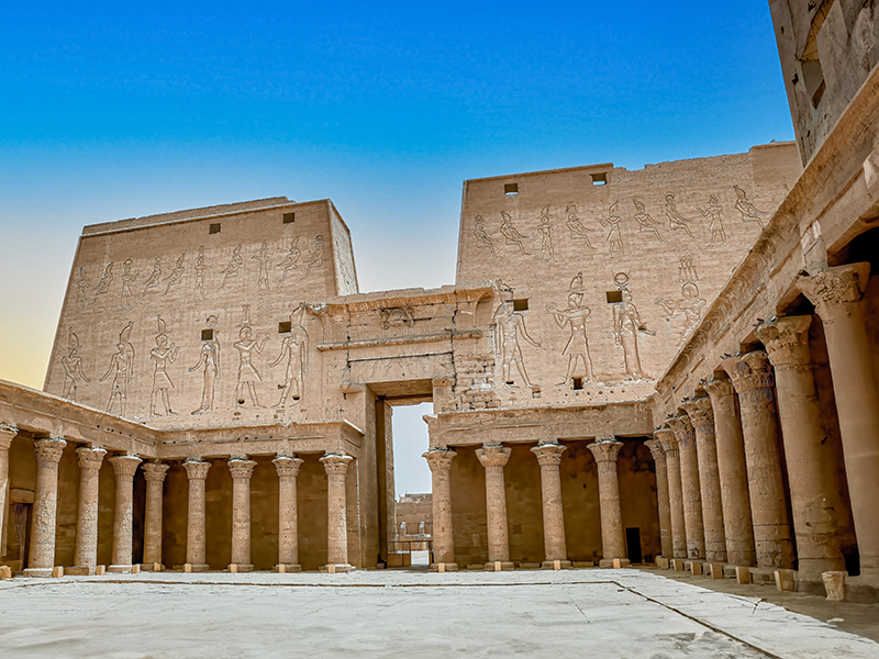 The,Edfu,Temple,Of,Ancient,Egypt,Dedicated,To,The,God