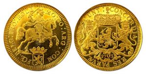 Gouden afslag Dukaton 1703 - Goudwisselkantoor